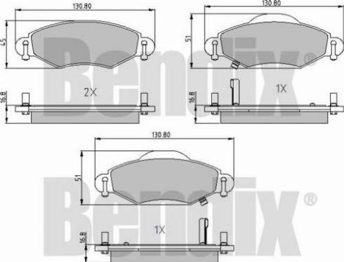 BENDIX 510452 - Bremžu uzliku kompl., Disku bremzes ps1.lv