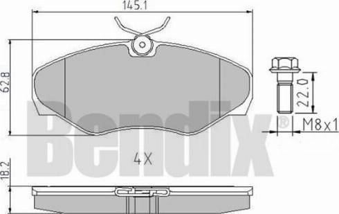 BENDIX 510403 - Bremžu uzliku kompl., Disku bremzes ps1.lv