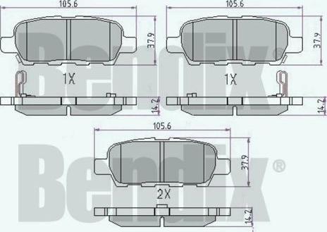 BENDIX 510416 - Bremžu uzliku kompl., Disku bremzes ps1.lv