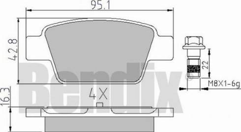 BENDIX 510410 - Bremžu uzliku kompl., Disku bremzes ps1.lv