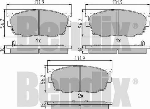 BENDIX 510417 - Bremžu uzliku kompl., Disku bremzes ps1.lv