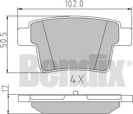 BENDIX 510480 - Bremžu uzliku kompl., Disku bremzes ps1.lv