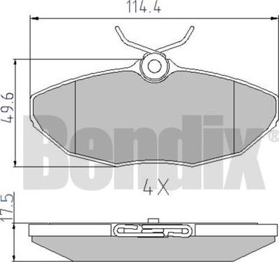 BENDIX 510488 - Bremžu uzliku kompl., Disku bremzes ps1.lv