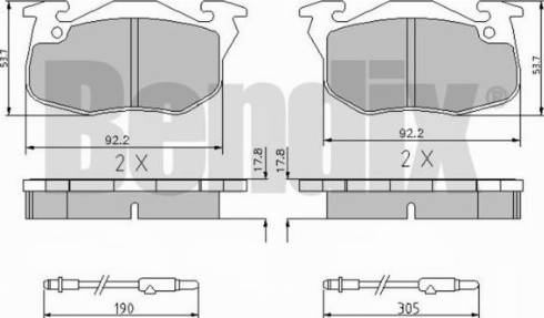 BENDIX 510433 - Bremžu uzliku kompl., Disku bremzes ps1.lv