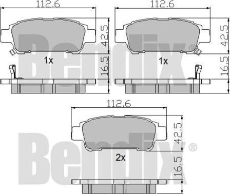 BENDIX 510425 - Bremžu uzliku kompl., Disku bremzes ps1.lv