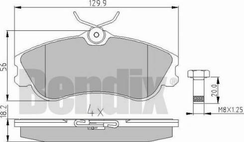 BENDIX 510423 - Bremžu uzliku kompl., Disku bremzes ps1.lv