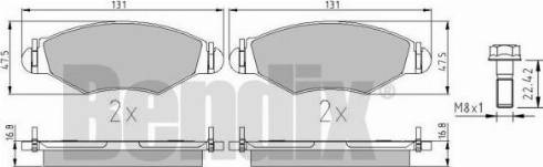 BENDIX 510422 - Bremžu uzliku kompl., Disku bremzes ps1.lv