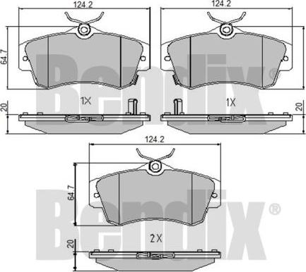 BENDIX 510471 - Bremžu uzliku kompl., Disku bremzes ps1.lv