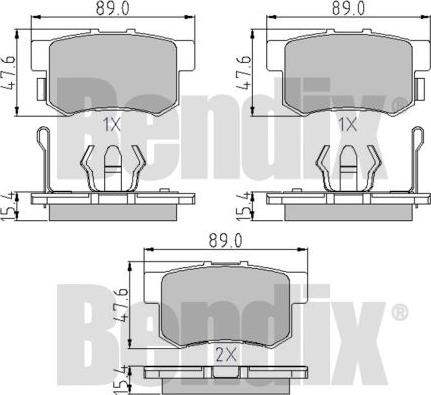 BENDIX 510591 - Bremžu uzliku kompl., Disku bremzes ps1.lv