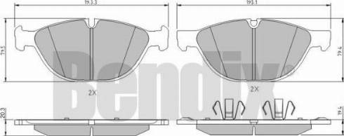 BENDIX 510598 - Bremžu uzliku kompl., Disku bremzes ps1.lv