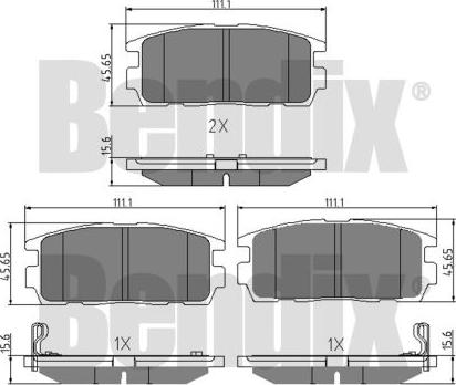 BENDIX 510549 - Bremžu uzliku kompl., Disku bremzes ps1.lv