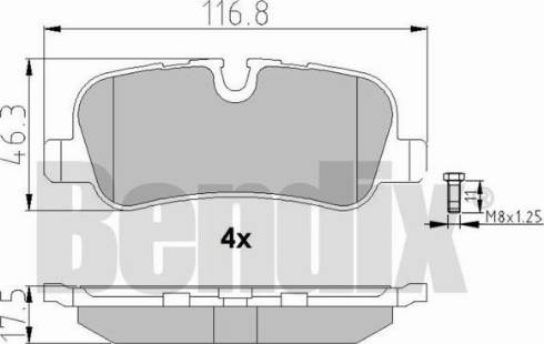 BENDIX 510544 - Bremžu uzliku kompl., Disku bremzes ps1.lv