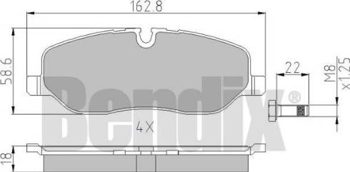 BENDIX 510543 - Bremžu uzliku kompl., Disku bremzes ps1.lv