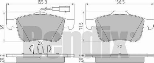 BENDIX 510550 - Bremžu uzliku kompl., Disku bremzes ps1.lv