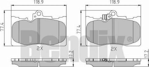 BENDIX 510560 - Bremžu uzliku kompl., Disku bremzes ps1.lv