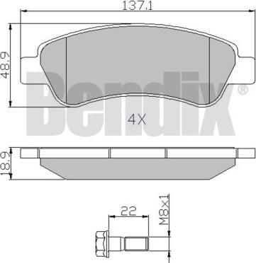 BENDIX 510562 - Bremžu uzliku kompl., Disku bremzes ps1.lv