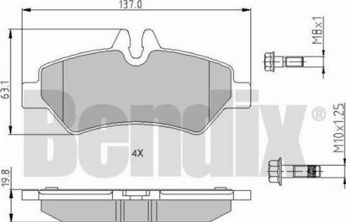 BENDIX 510518 - Bremžu uzliku kompl., Disku bremzes ps1.lv