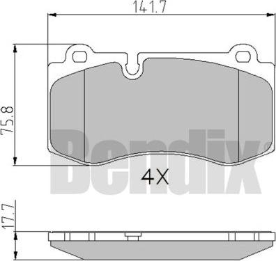 BENDIX 510580 - Bremžu uzliku kompl., Disku bremzes ps1.lv