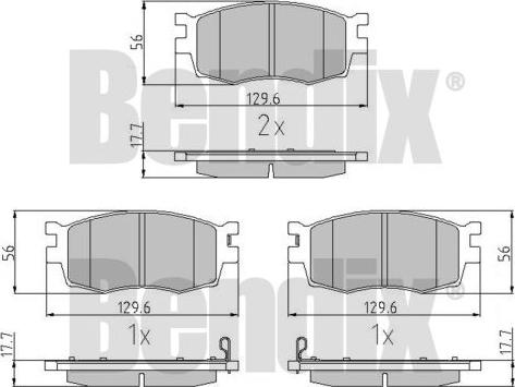 BENDIX 510537 - Bremžu uzliku kompl., Disku bremzes ps1.lv