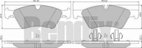 BENDIX 510575 - Bremžu uzliku kompl., Disku bremzes ps1.lv