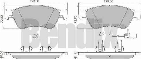 BENDIX 510576 - Bremžu uzliku kompl., Disku bremzes ps1.lv