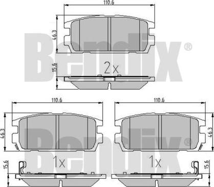 BENDIX 510571 - Bremžu uzliku kompl., Disku bremzes ps1.lv