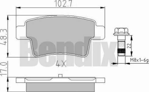 BENDIX 510651 - Bremžu uzliku kompl., Disku bremzes ps1.lv