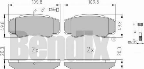 BENDIX 510657 - Bremžu uzliku kompl., Disku bremzes ps1.lv