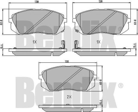 BENDIX 510664 - Bremžu uzliku kompl., Disku bremzes ps1.lv