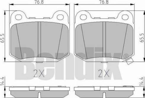 BENDIX 510666 - Bremžu uzliku kompl., Disku bremzes ps1.lv