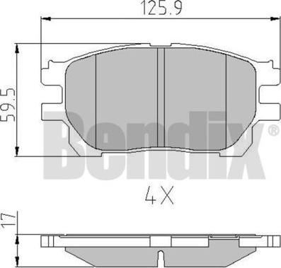 BENDIX 510680 - Bremžu uzliku kompl., Disku bremzes ps1.lv