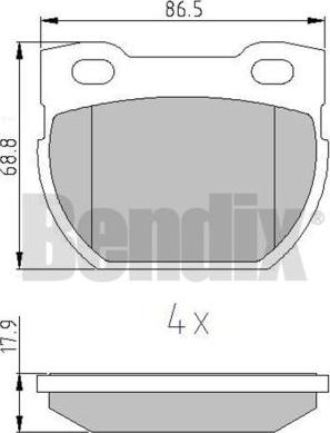 BENDIX 510639 - Bremžu uzliku kompl., Disku bremzes ps1.lv