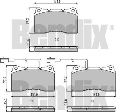 BENDIX 510637 - Bremžu uzliku kompl., Disku bremzes ps1.lv