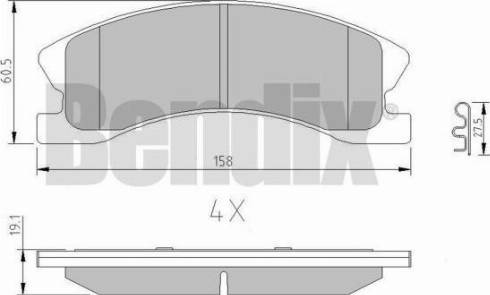 BENDIX 510623 - Bremžu uzliku kompl., Disku bremzes ps1.lv