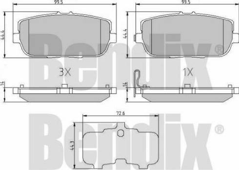 BENDIX 510627 - Bremžu uzliku kompl., Disku bremzes ps1.lv