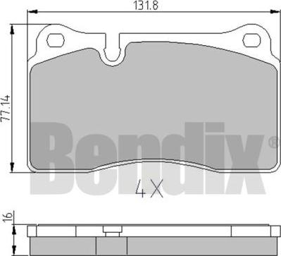 BENDIX 510671 - Bremžu uzliku kompl., Disku bremzes ps1.lv