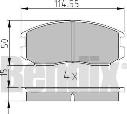 BENDIX 510094 - Bremžu uzliku kompl., Disku bremzes ps1.lv