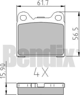 BENDIX 510091 - Bremžu uzliku kompl., Disku bremzes ps1.lv