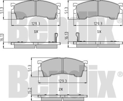 BENDIX 510093 - Bremžu uzliku kompl., Disku bremzes ps1.lv