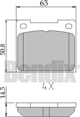 BENDIX 510097 - Bremžu uzliku kompl., Disku bremzes ps1.lv