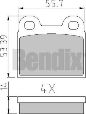 BENDIX 510007 - Bremžu uzliku kompl., Disku bremzes ps1.lv