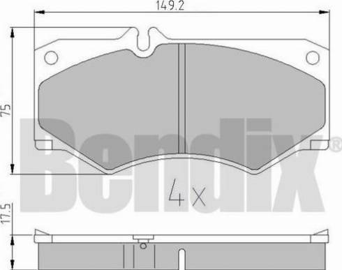 BENDIX 510015 - Bremžu uzliku kompl., Disku bremzes ps1.lv