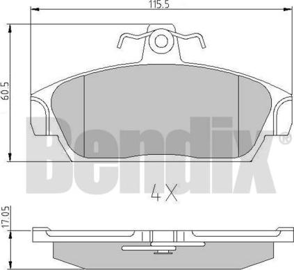 BENDIX 510085 - Bremžu uzliku kompl., Disku bremzes ps1.lv