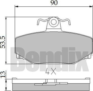 BENDIX 510087 - Bremžu uzliku kompl., Disku bremzes ps1.lv