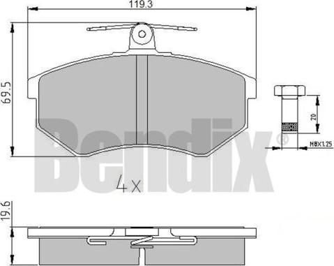 BENDIX 510030 - Bremžu uzliku kompl., Disku bremzes ps1.lv