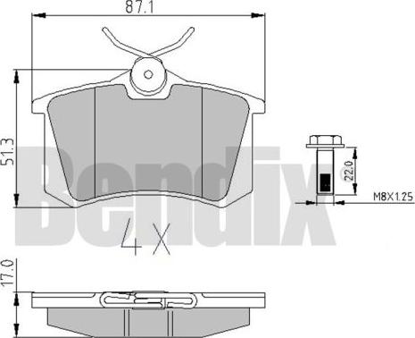 BENDIX 510070 - Bremžu uzliku kompl., Disku bremzes ps1.lv