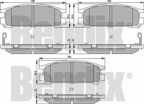 BENDIX 510144 - Bremžu uzliku kompl., Disku bremzes ps1.lv