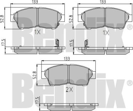 BENDIX 510145 - Bremžu uzliku kompl., Disku bremzes ps1.lv