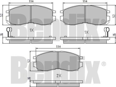 BENDIX 510141 - Bremžu uzliku kompl., Disku bremzes ps1.lv