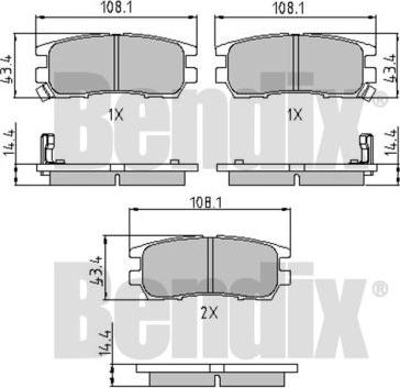 BENDIX 510147 - Bremžu uzliku kompl., Disku bremzes ps1.lv